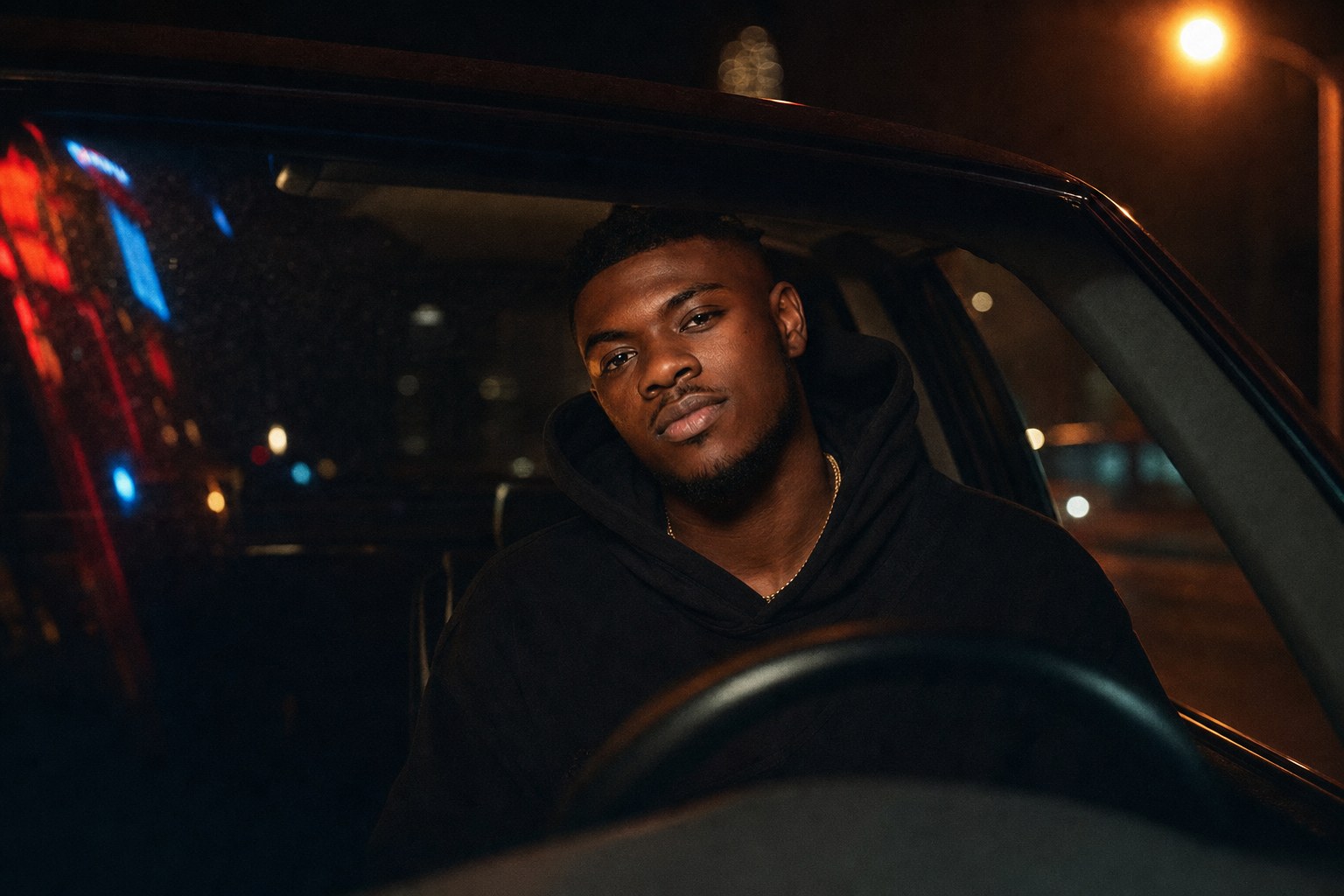 Kairo West in a parked car at 4am reflecting on Baldwin Bus Receipt