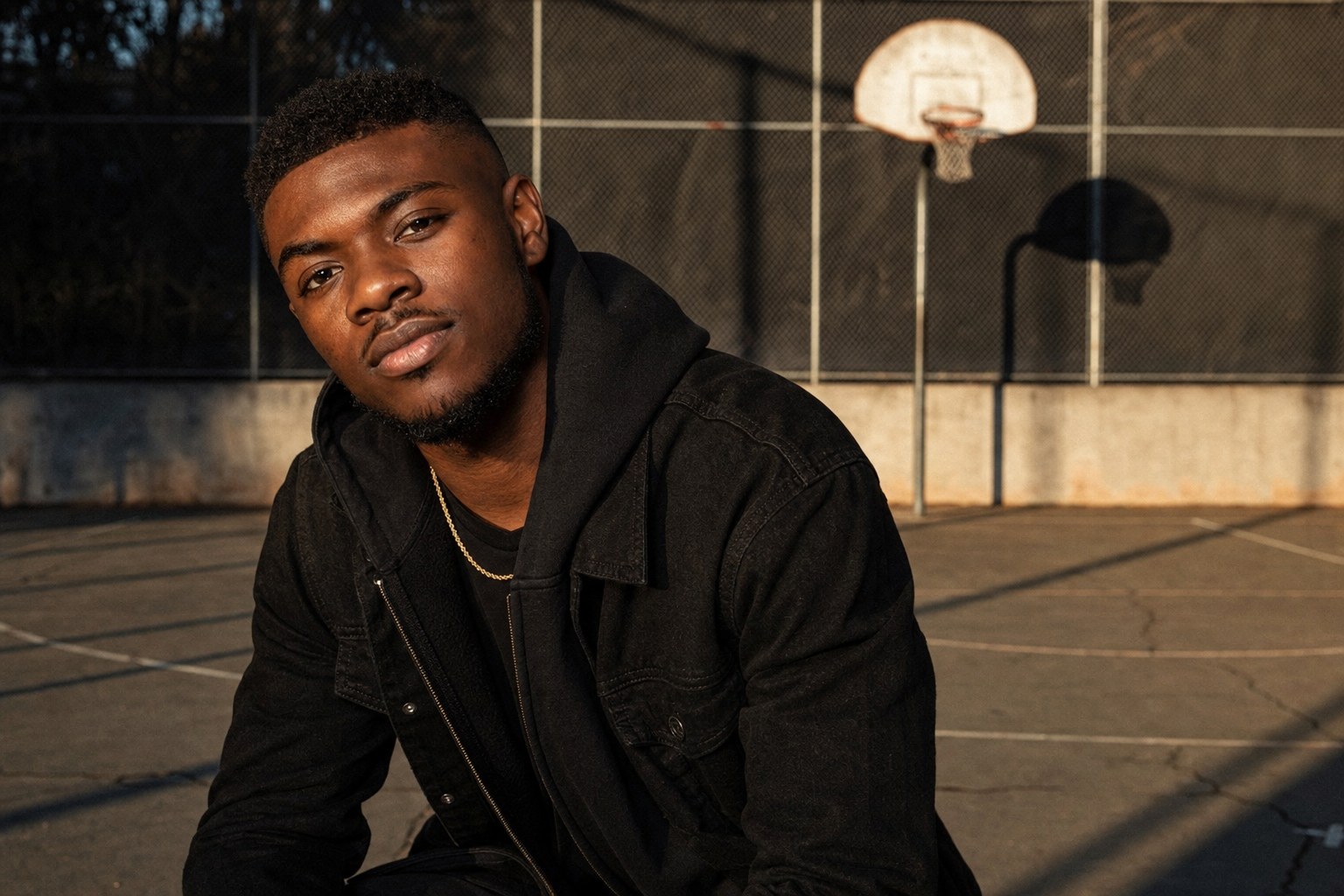 Kairo West on an Atlanta basketball court for a conscious hip-hop 2026 feature